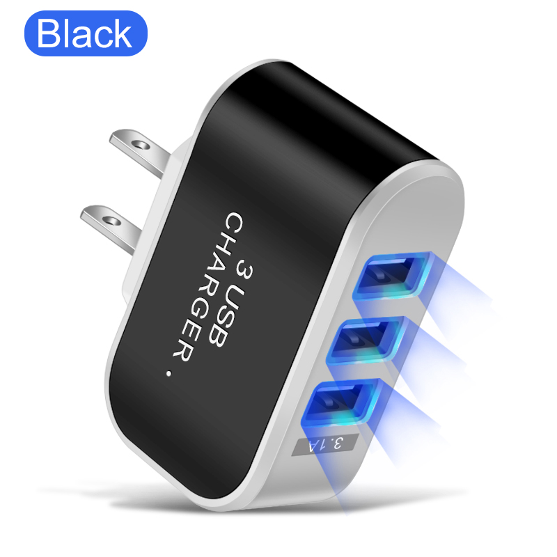 Tête de chargement multifonctionnelle à 3 Ports USB, 5V, 1a, chargeur de téléphone portable USB unique: JP