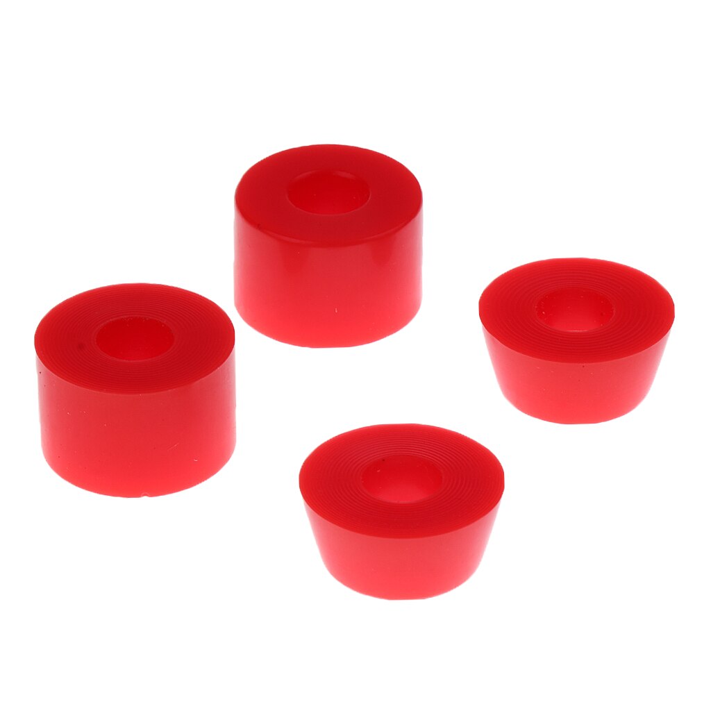 2 einstellen Ersatz Konische Buchsen & Zylindrische Buchsen für Skateboard und Longboard Lastwagen Bausatz 90A 16mm: rot