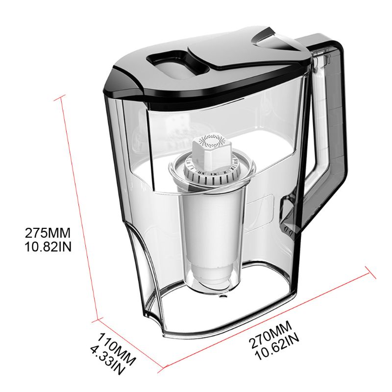 Protable Large Home Water Filter Pitcher with 1 Standard Filter BPA Free Kitchen