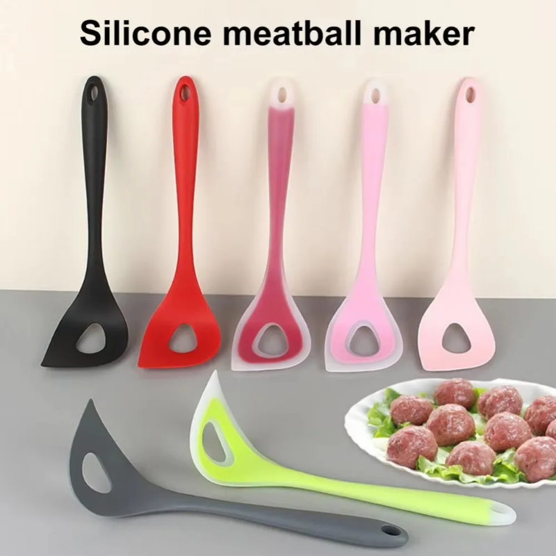Durable Silicone Meatball Maker Tool Manual Meatball Scoop Fish Ball Spoon Meatball Spoon Silicone Meatball Maker Home Kitchen