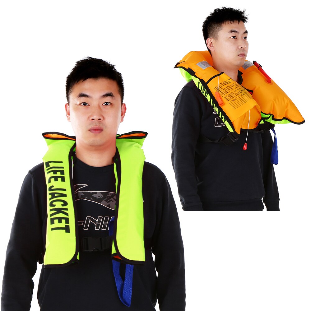 Manual Inflatable Life Jacket Adult Life Vest Water Sports Swiming Fishing Survival Jacket TPU nylon