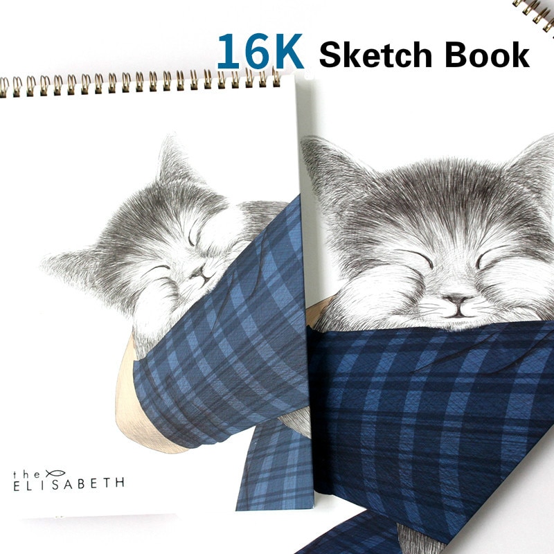 Deli 16k/8k skitsepapir til kunst maleri tegning skitsering kawaii skitsekunstner elev skitsebog 40 ark malerartikler