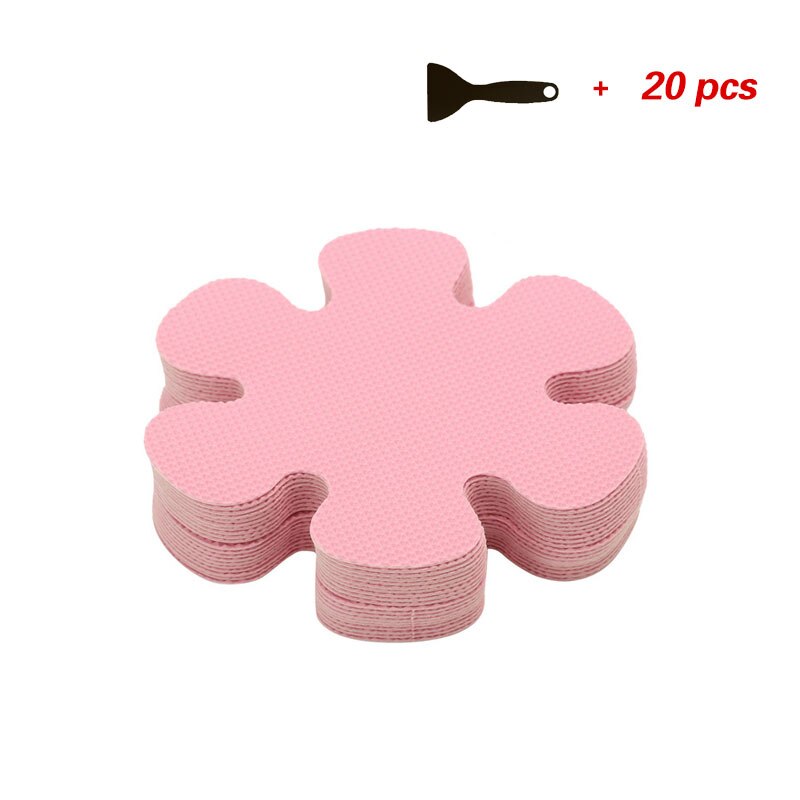 20 Flower Anti-slip Decals Stickers Adhesive Bath Tub Mat Shower Treads Applique: Pink