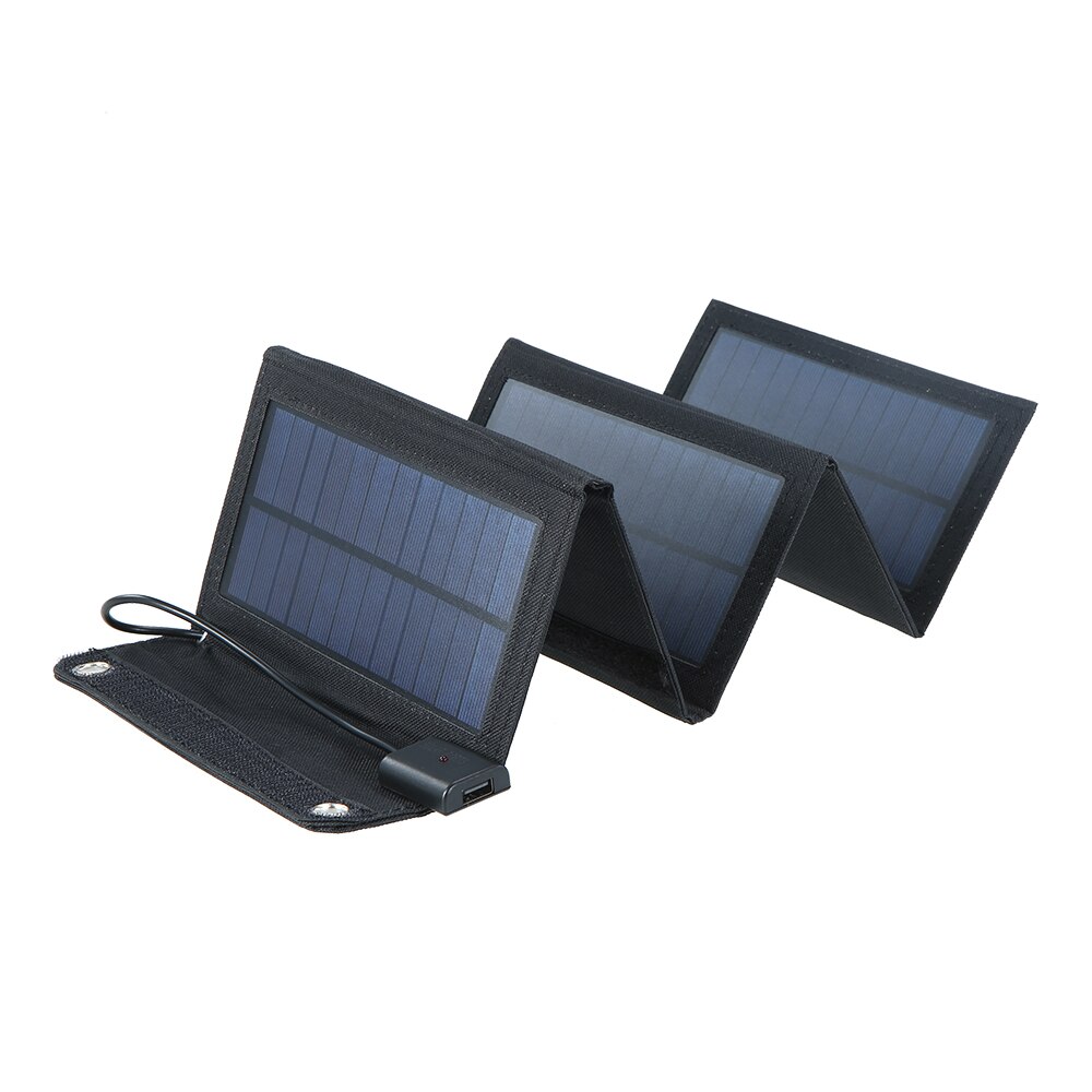 20W Solar Charger Foldable Solar Panel with 2 USB Ports Waterproof Camping Travel Compatible for iPhone &amp; Android Smartphones