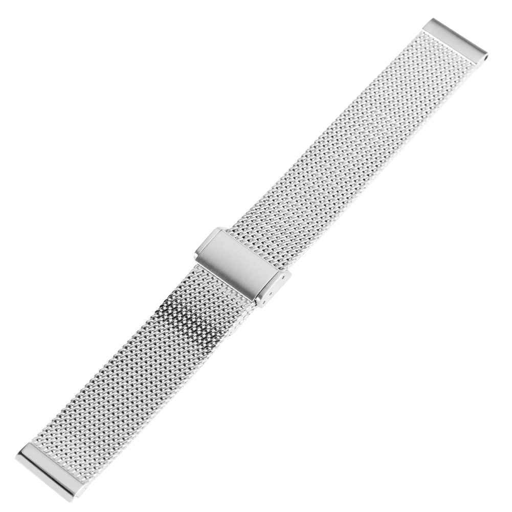 Silver rostfritt stål mesh klockarmband utsökt krok spänne klockor rembyte armband 18/20/22mm cinturino orologio