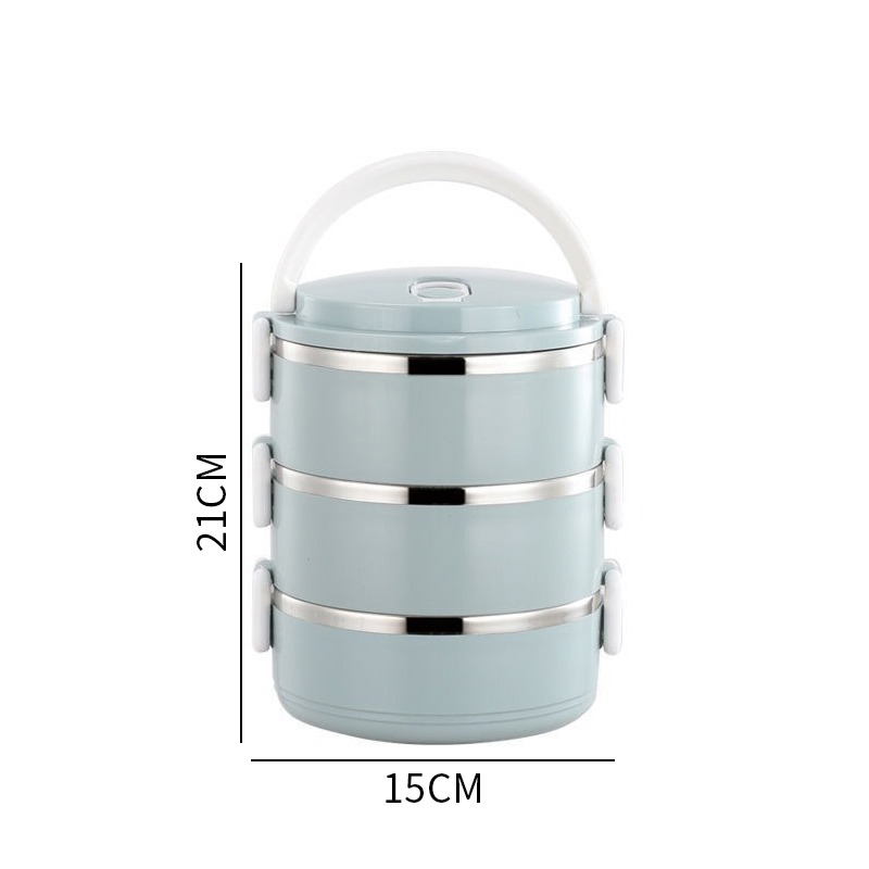 Cute Japanese Lunch Box For Kids School Portable Food Container Stainless Steel Bento Box Kitchen Leak-Proof Lunchbox Heated: blue / 2 layer
