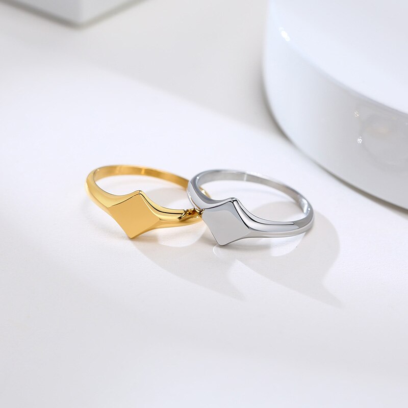 Anel de sinete com estampa de lótus para hall's, anel de aço inoxidável elegante, inspirado em floral, para homens e mulheres