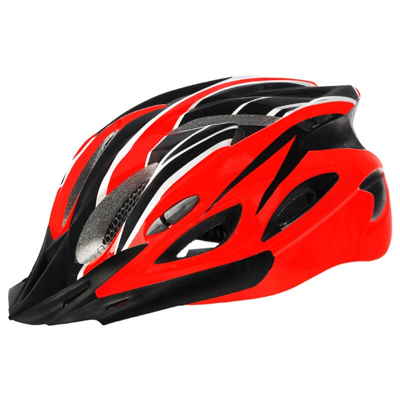 ZOUZHAN road and mountain bike helmet, one-piece cool bicycle helmet, protective outdoor helmet for men and women: Red black