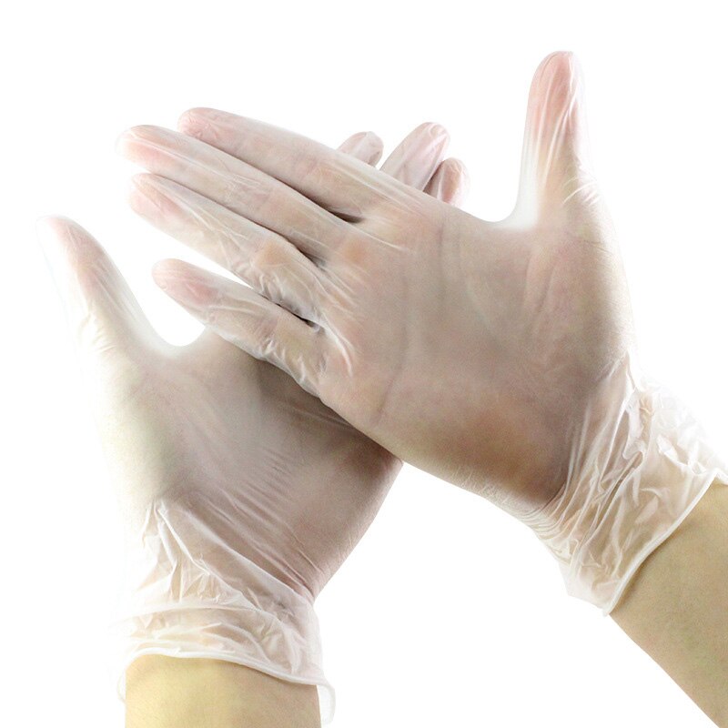 150 Pcs Transparante Micro-Elastische Pvc Handschoenen Disposable Handschoenen Schoonmaken Werk Vinger Handschoenen