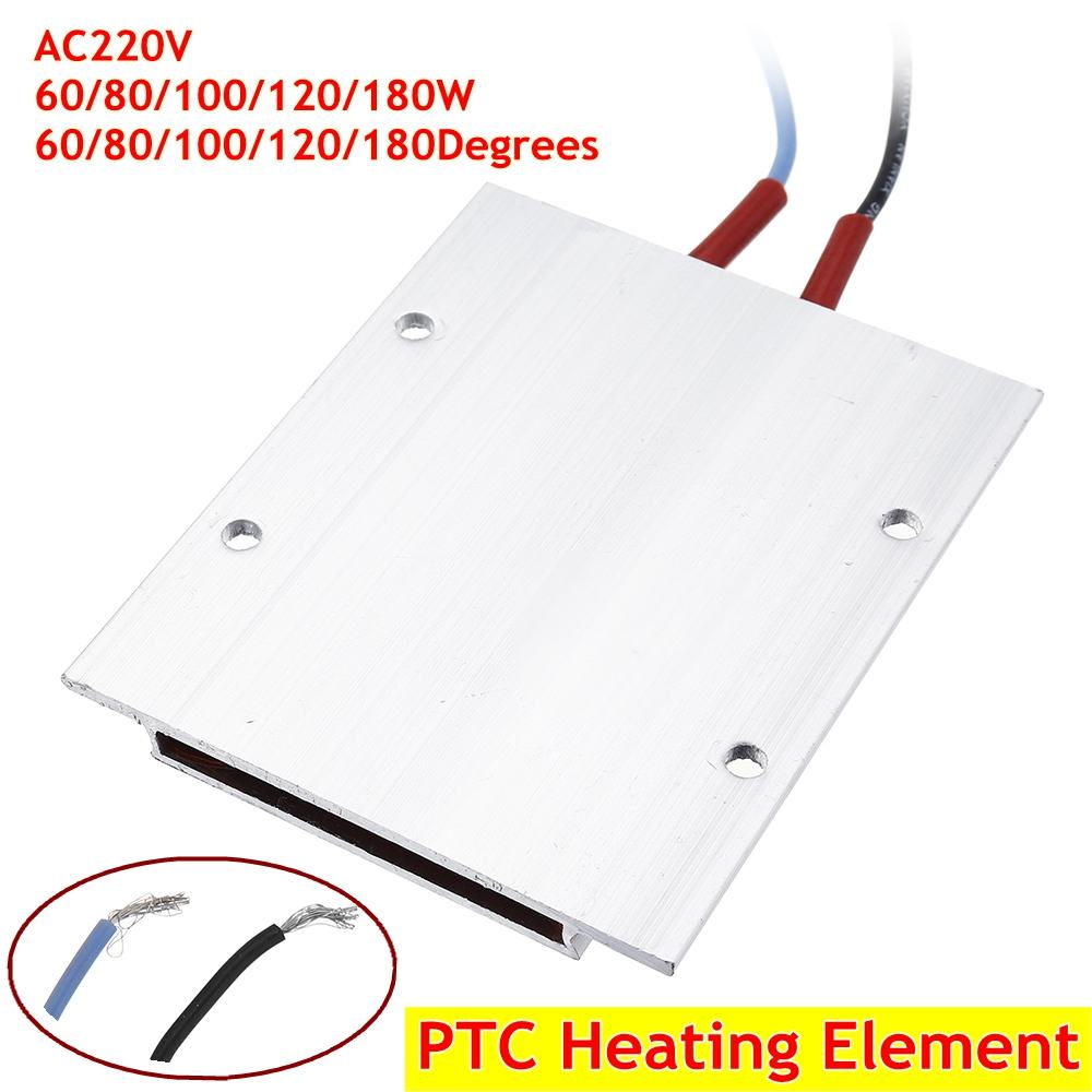 220V 60/80/100/120/180 Graden Constante Temperatuur Keramische Aluminium Heater Ptc Heater Ptc verwarmingselement Shell 77*62Mm