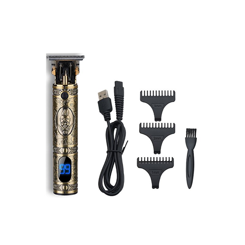 Usb Oplaadbare Tondeuse Elektrische Cordless Skelet Tondeuse Scheerapparaat Trimmer Mannen Kapper Haar Snijmachine 0Mm Scheermes: 08