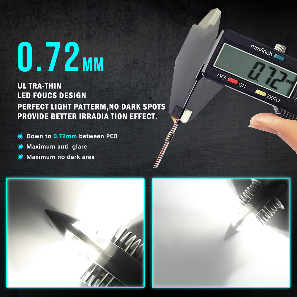 H4 LED Bulbs for Motorcycle/Car/Truck 12V 6000K LED H4 Headlight 25000LM Hi-Lo Beam