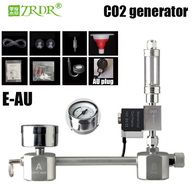 CO2 Generator Diy System Kit CO2 Generator, Bubble Counter Diffuser With Solenoid Valve,For Aquatic Aquarium Plant Growth: E-au