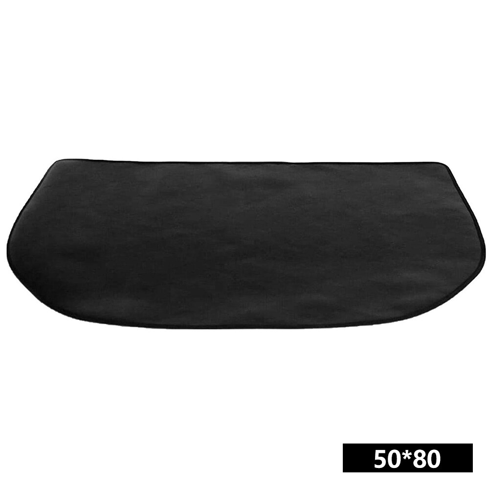 Tapis ignifuge de Barbecue en fibre de verre et silicium, tapis semi-circulaire ignifuge pour fosse à feu d&#39;extérieur: 50x80cm