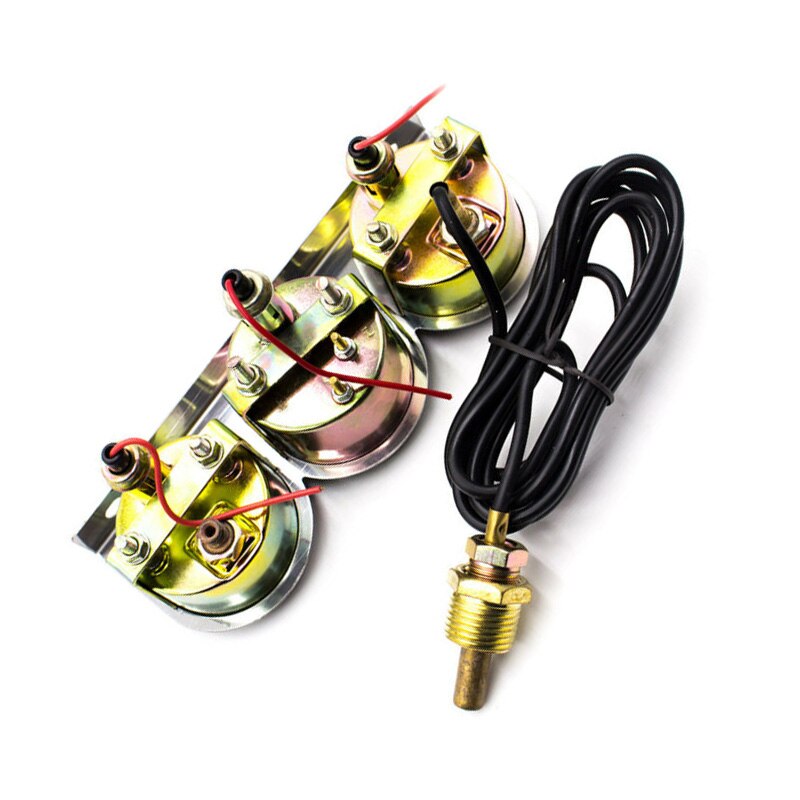 Kit Triple Pressure gauge kit Water Pressure 100psi 2'' 52mm Chrome Volt