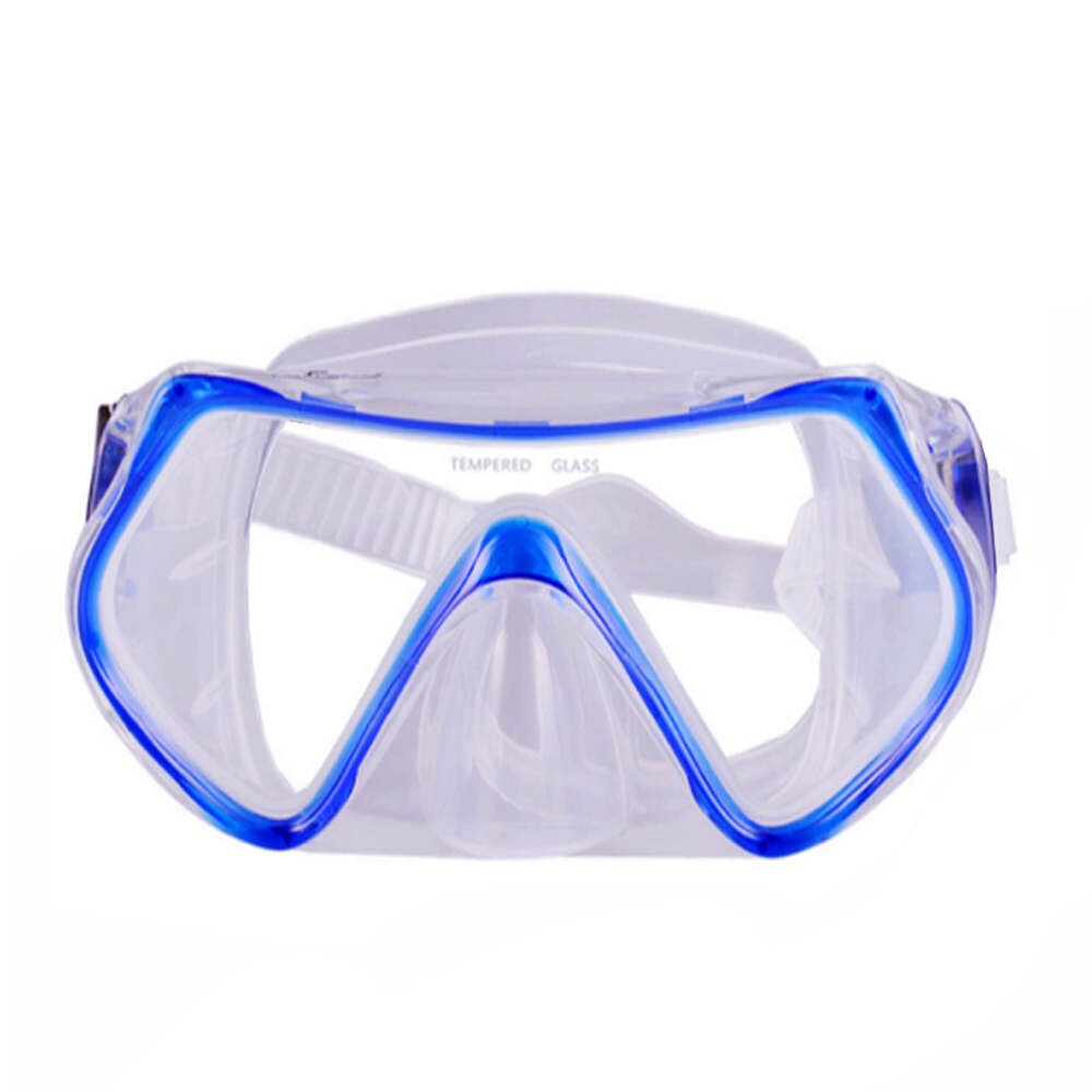 Yfxcreate Professionele Skuba Duikbril Bril Wide Vision Watersport Apparatuur Onderwater Duiken Bril 200-1000: transparent blue