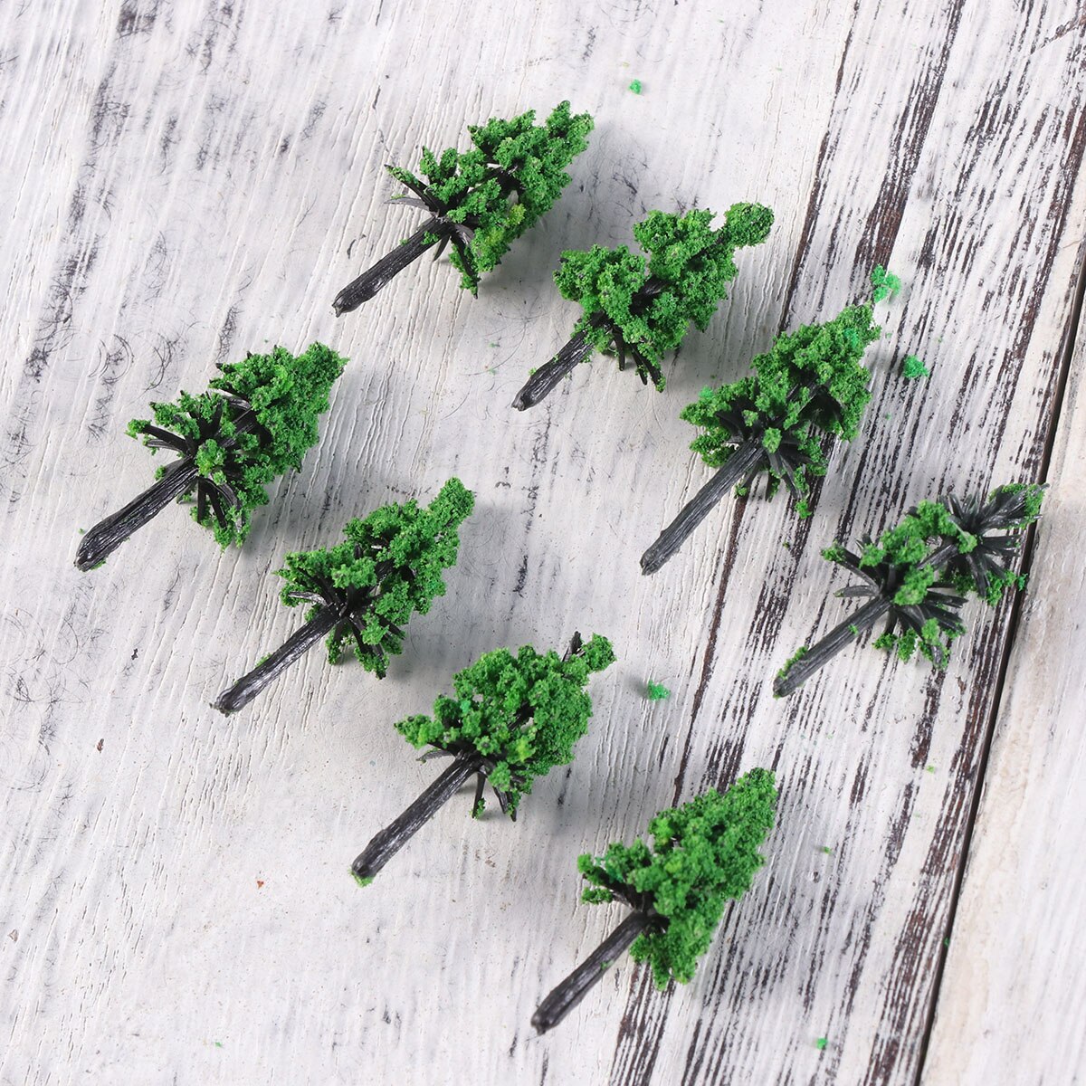 50pcs Model Trees Park Pine Poplar Forest Pagoda Miniature Diorama Micro Layout Scenery Decoration Mininatures