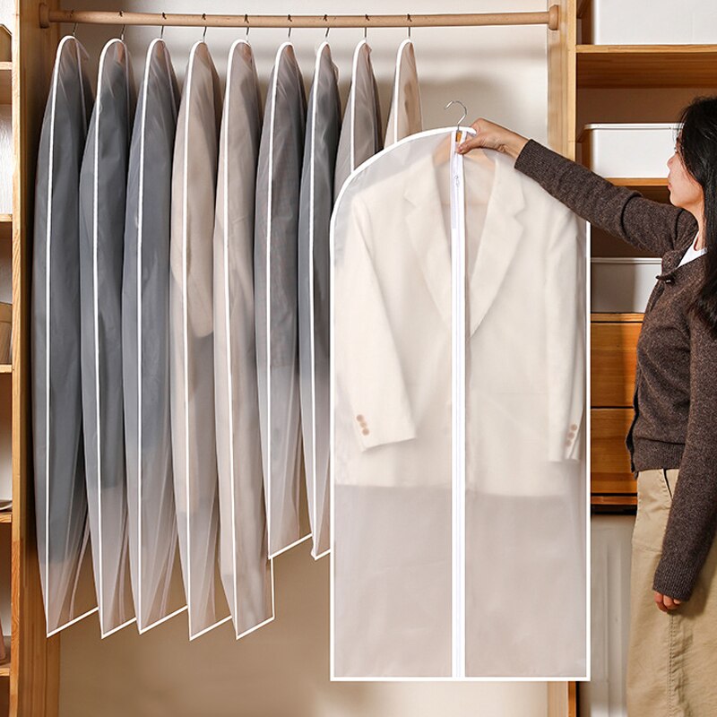 1pcs Transparent Clothing Covers Garment Suit Dress Jacket Clothes Coat Dustproof Cover Protector Travel Bag Dust Cover