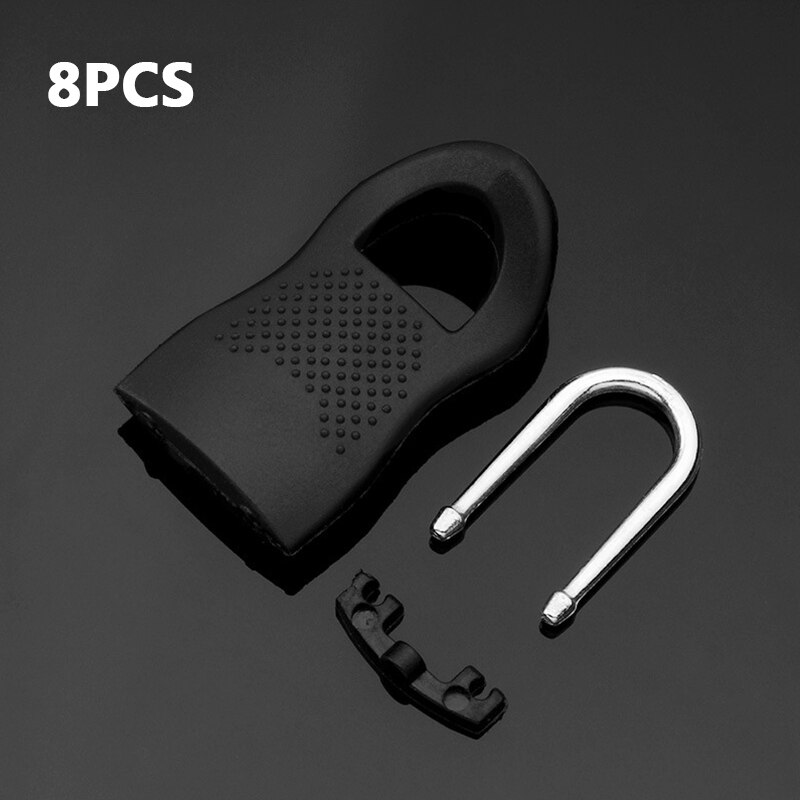 Étiquettes de rechange à fermeture éclair pour vêtements, fixation à glissière noire pour sac de voyage, valise, vêtements, tente, sac à dos, outils de couture: Black Astyle 8pcs