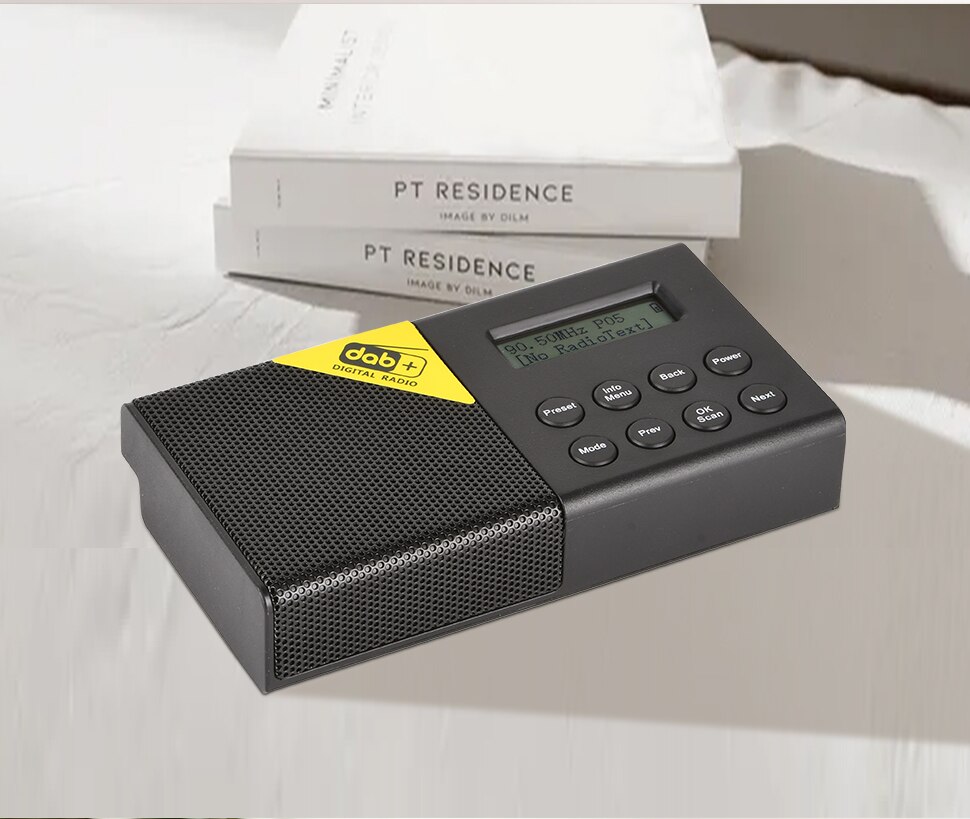 Portable Radio Receiver DAB / DAB+ FM Digital Radio Rechargeable Battery Bluetooth 5.0 Music Player LCD Display