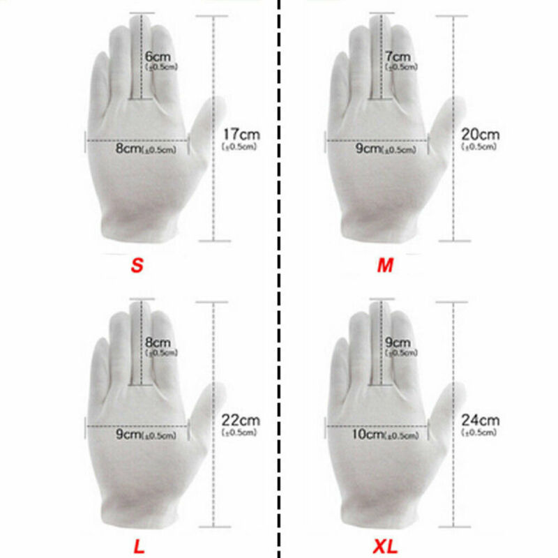 Spot Goederen 6 Paar Wit 100% Katoenen Handschoenen Werk Handschoenen Inspectie Handschoenen Sieraden Handschoenen Lichtgewicht Sml Xl