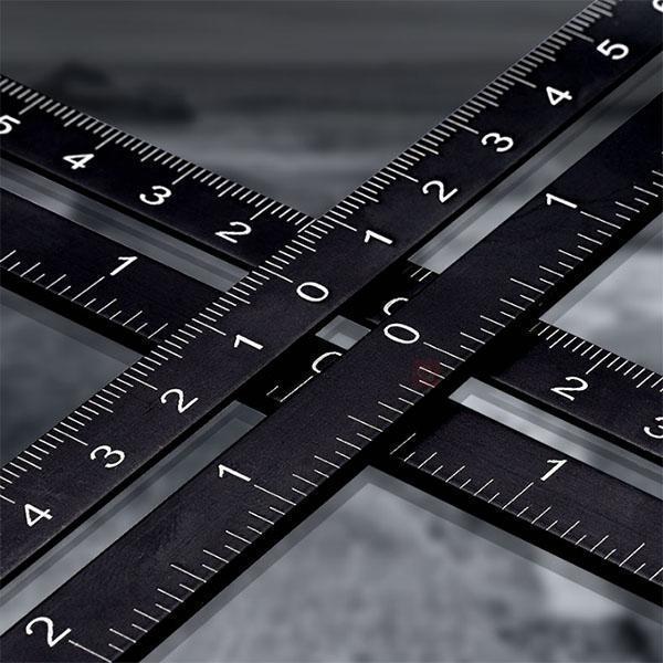 Tile Tool Six-Sided Angle Measuring Locator Universal Ruler Tile Hole Drill Guide Perforated Template Locator Aluminum Alloy