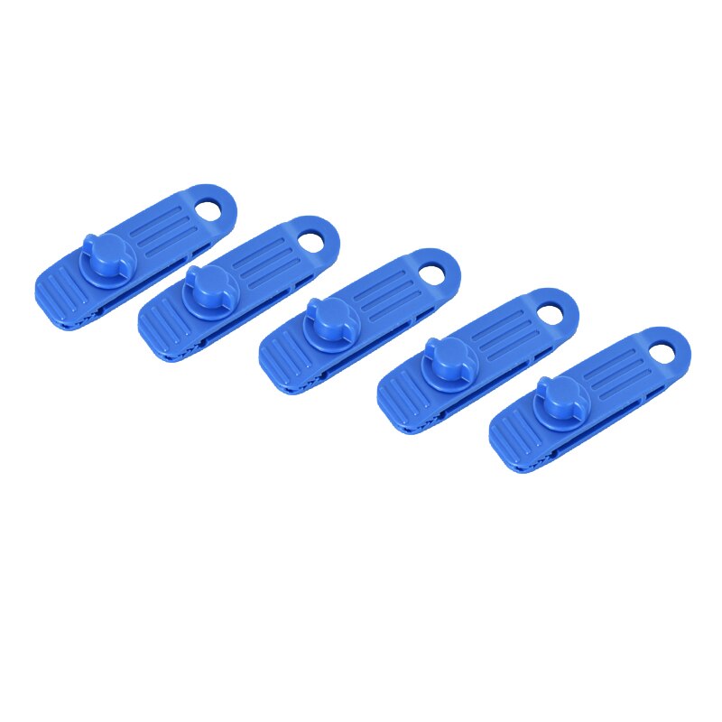 Pinzas para caravana para tienda de caravana, cubierta de remolque de barco, abrazadera a prueba de viento, lona a presión, pinza para tienda de campaña, toldo, accesorios de Camping: 5pcs Blue