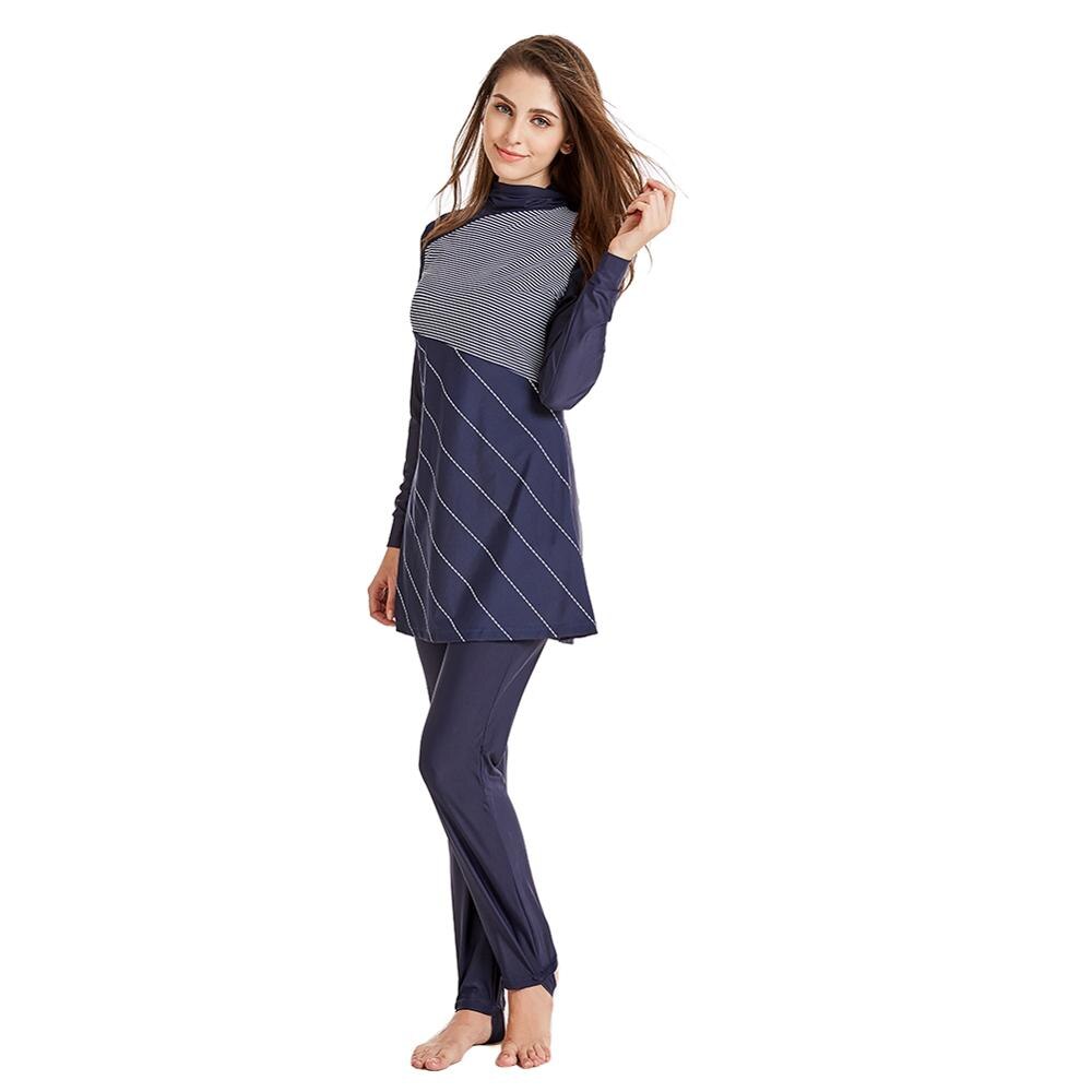 Burkini - Modest Muslim Swimwear - Full Coverage - Floral Print - Polyester