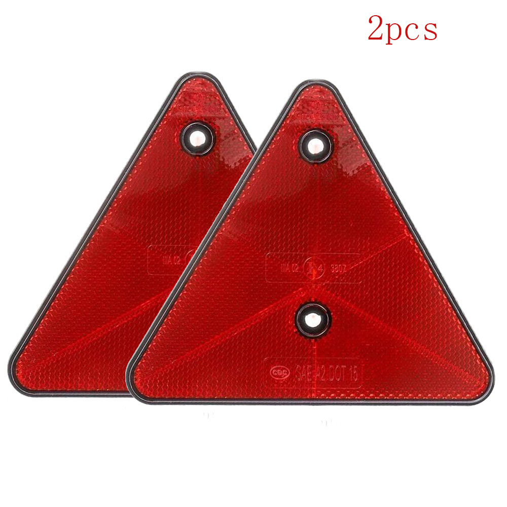 1/2/4 STUKS Rode Driehoek Reflectoren Achterreflectoren Veiligheidswaarschuwing Voor Trailer Fiets Motorfiets Vrachtwagen Boot Auto Accessoires: WIT