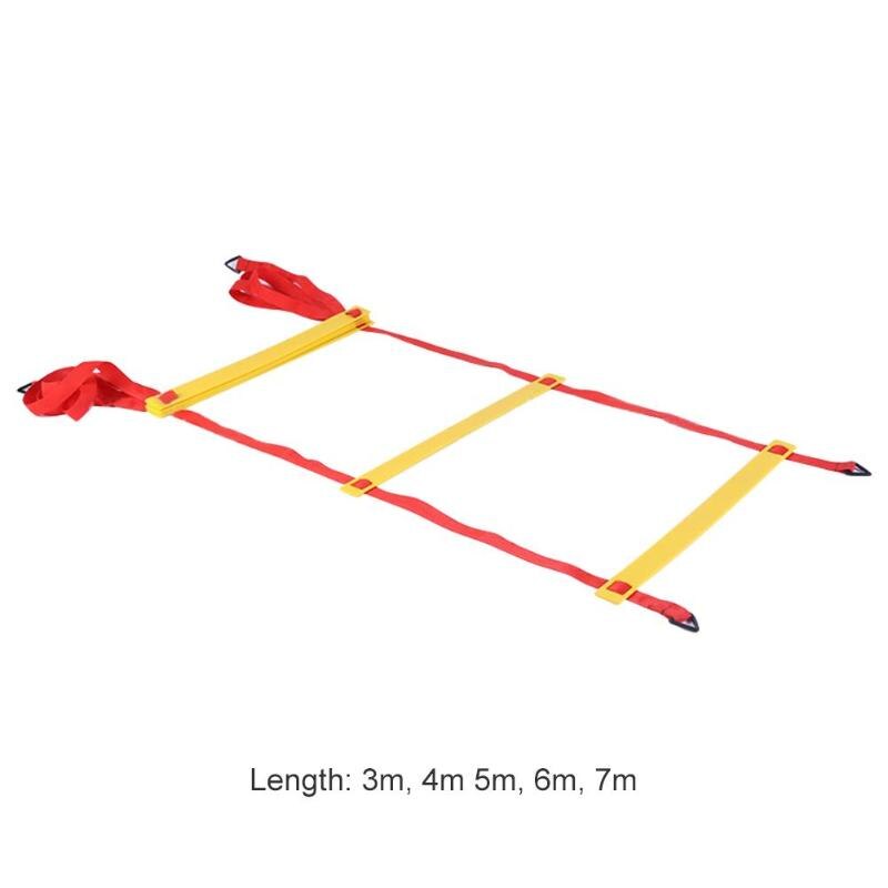 Agility Training Ladder Portable Red Nylon Straps Agility Training Ladder Soccer Speed Ladder Fitness Equipment