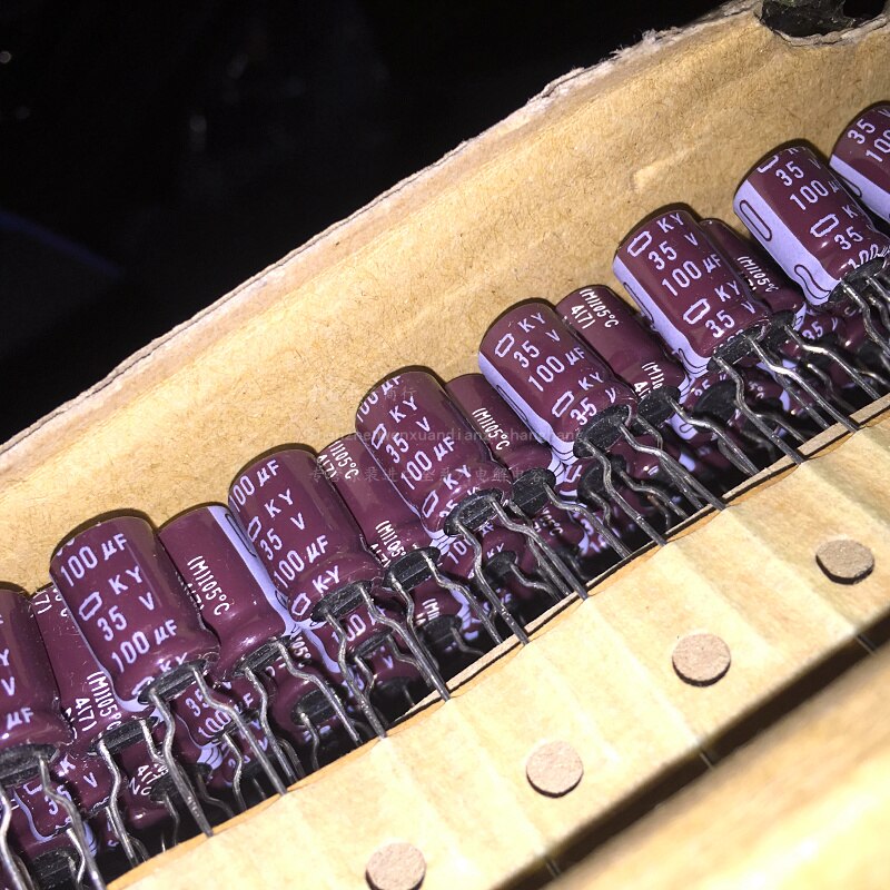 10pcs/25pcs/50pcs 100uF 35V NIPPON KY Series 8x11.5mm Low ESR 35V100uF Aluminum Electrolytic Capacitor
