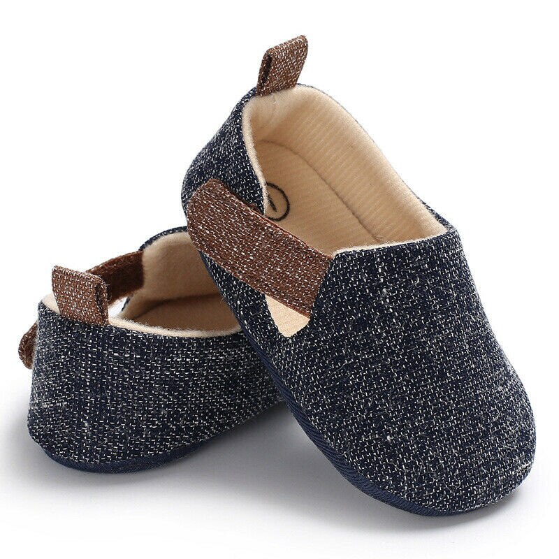 Toddler Baby Boy Soft Lovely Crib Shoes Casual Sneakers Soft Soles Size 0-18 Months