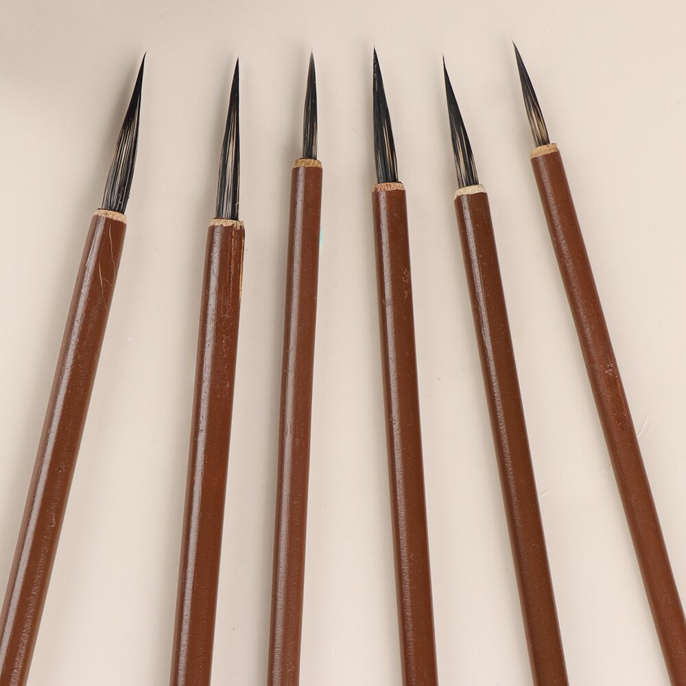 1/3PCS Watercolor Oil painting Hook Line Pen Nylon Hair Bamboo Paint Calligraphy Brushes Drawing Brush Drawing Art Supplies Tool