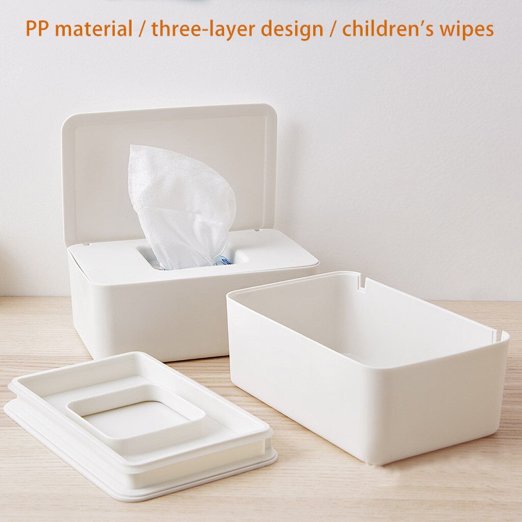 Boîte à mouchoirs en plastique pour bébés, boîte de rangement, distributeur de serviettes en papier, accessoires de cuisine # T2P