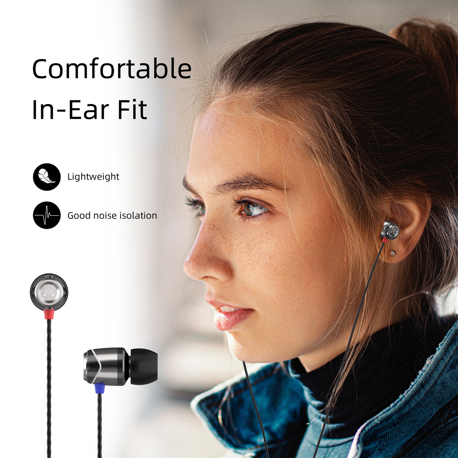 SoundMAGIC-auriculares intrauditivos E10 con cable, estéreo HiFi de graves potentes