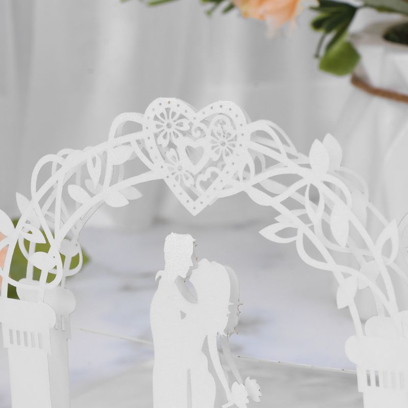 10pcs 3D up Wedding Invitation Cards Cut with envelope for Wedding