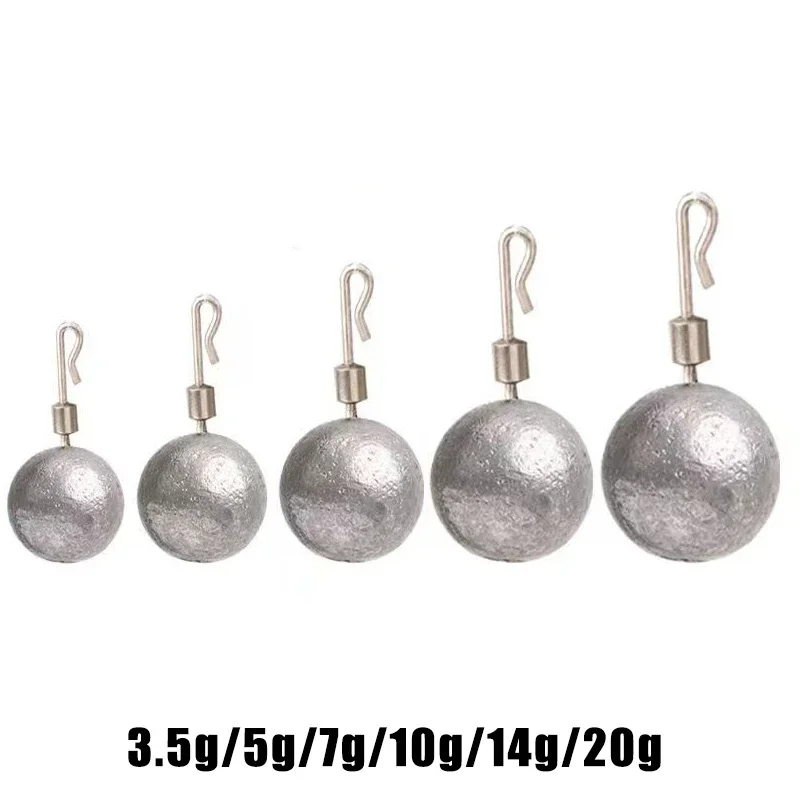 10 uds/5 uds R-ring plomo plomo 3,5g/5g/7g/10g/14g/20g bola/cilindro peso de plomo cambio rápido plomo accesorios de pesca
