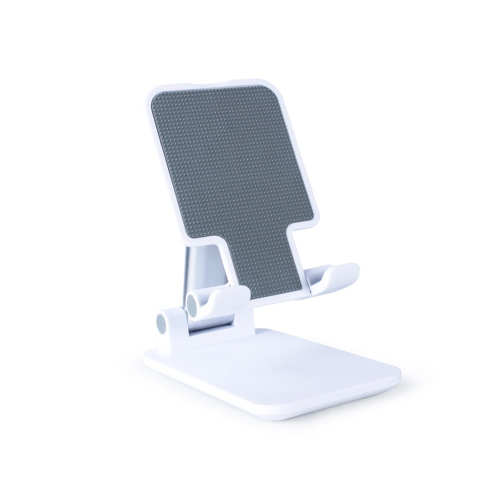 Fully Foldable Tablet Stand Adjustable Desktop Tablet Holder Stand For iPad Samsung Xiaomi Tablet Mount Support 3.5-12.9'' Phone: White Foldable