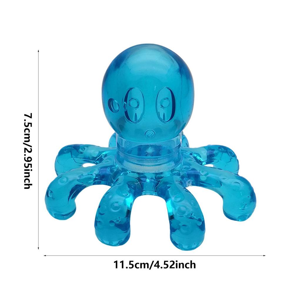 Hoofdmassage Hoofdhuidmassage Octopus Hoofdhuid Stress Relax Spa Healing Legering Gezondheidszorghulpmiddel Lichaam Hoofdmassage Schoonheid Gezondheidshulpmiddel: Blauw