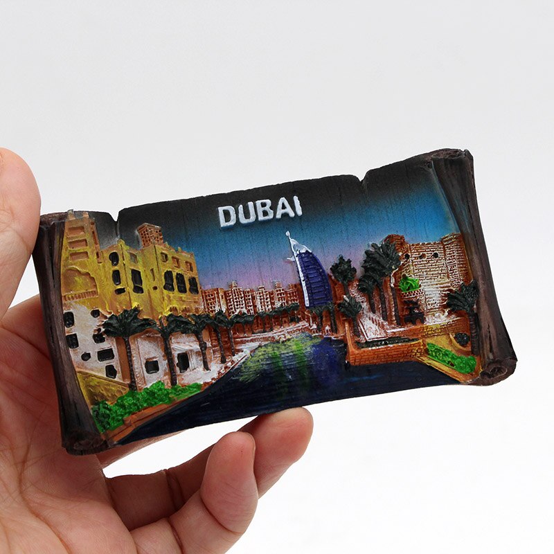 Dubai sejlads hotel souvenir 3d køleskabsmagneter magnetisk køleskab pasta boligindretning dubai arkitektur samling