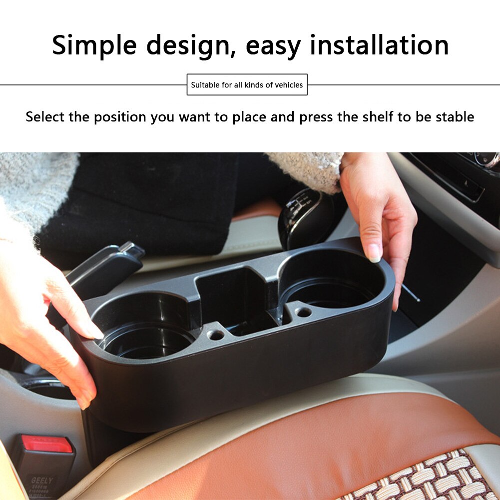 Car Water Cup Holder Car Accessory Car Cup Holder Seat Gap Dual Cup Drink Bottle Phone Key Organizer Car Accessory