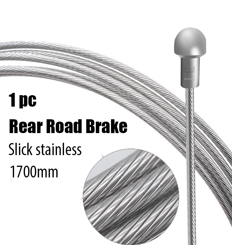 1pc innervaier til landeveissykkel, mtb-sykkel, wireline, terrengsykkel, girspak, girskifter, bremsekabler, polert, glatt rustfritt stål: Rosa