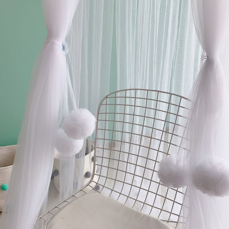Babybed Klamboe Mesh Kids Beddengoed Ronde Dome Opknoping Bedcover Luifel Gordijn Tent Woondecoratie