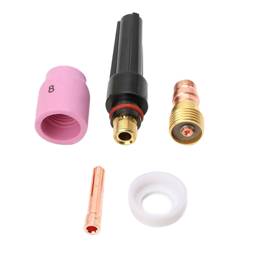 5x TIG Gas Lens Kit, Nozzle, Collets Body, For WP 17 18 26 TIG Welding Torch