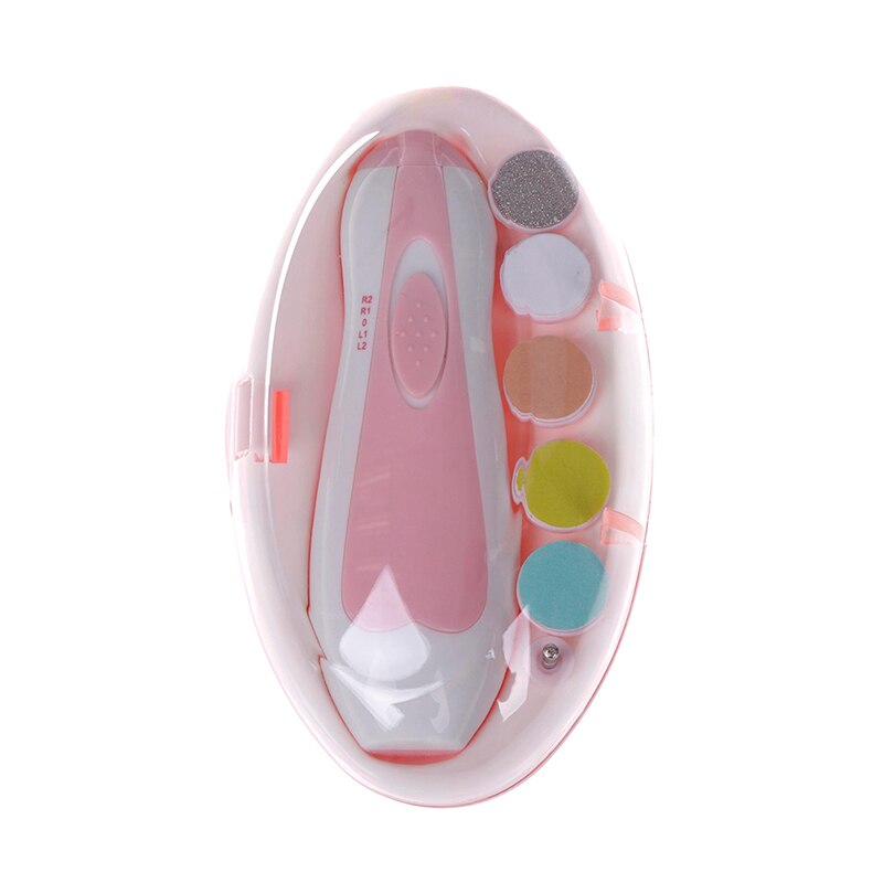 Elektrische veilige nagelknipper, nageltrimmer voor baby's, manicure, pedicure, tondeuse, schaar, kinderen, baby's, nagelverzorging: Roze