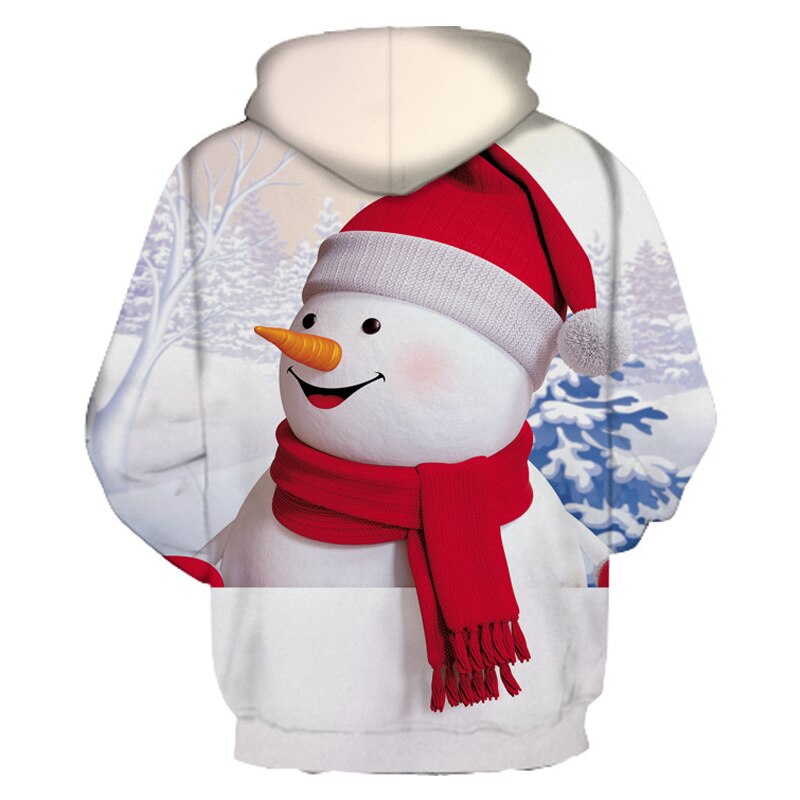 Män kvinnor jul 3d tryckta tröjor polyester skateboard hoodie xmas halloween huva streetwear tröjor kläder
