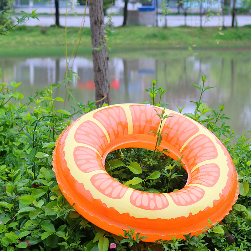 Børn oppustelig svømning ring vandmelon citron print badecirkel børn swimmingpool tilbehør float ring 2-5y