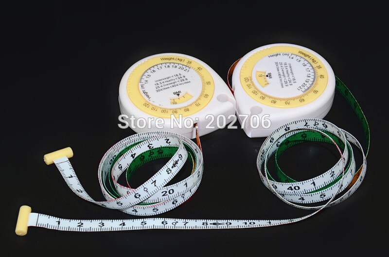 BMI measure tape Water shape Accurate health BMI Calculator BMI body measure tape,14pcs/lot