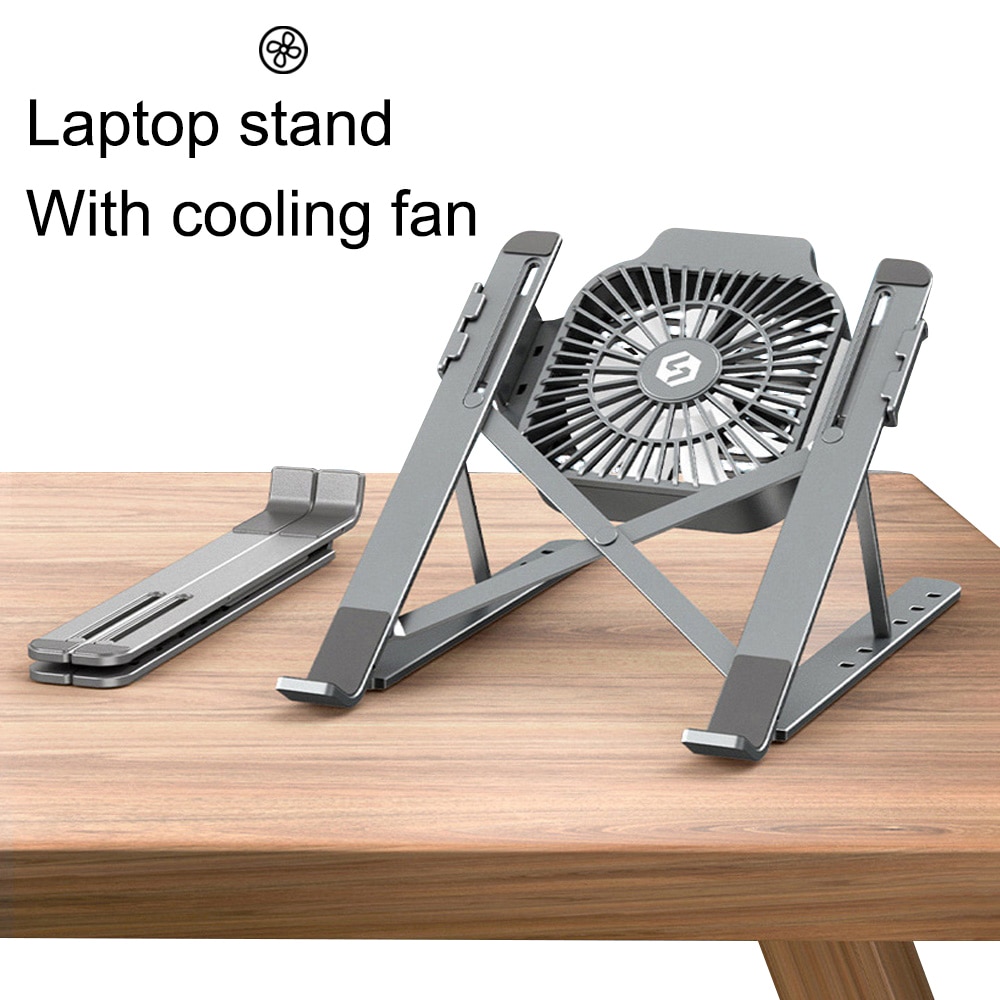 Faltbare Schreibtisch Laptop Tablette Ständer Mit Lüfter Wärme Ableitung Für HP Dell MacBook Luft Profi Stand Notizbuch Halfter Kühler