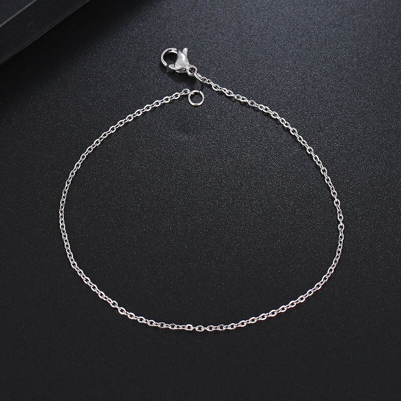 Cacana Rvs Ketting Armbanden Voor Man Vrouwen Goud Zilver Kleur Voor Hanger Fijne Donot Vervagen Sieraden N1790: Silver / 8 inch 20 cm